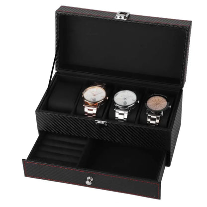 Boîte à Montre Homme 1 Montre Cuir PU Marron – Coffret Cadeau avec Coussin