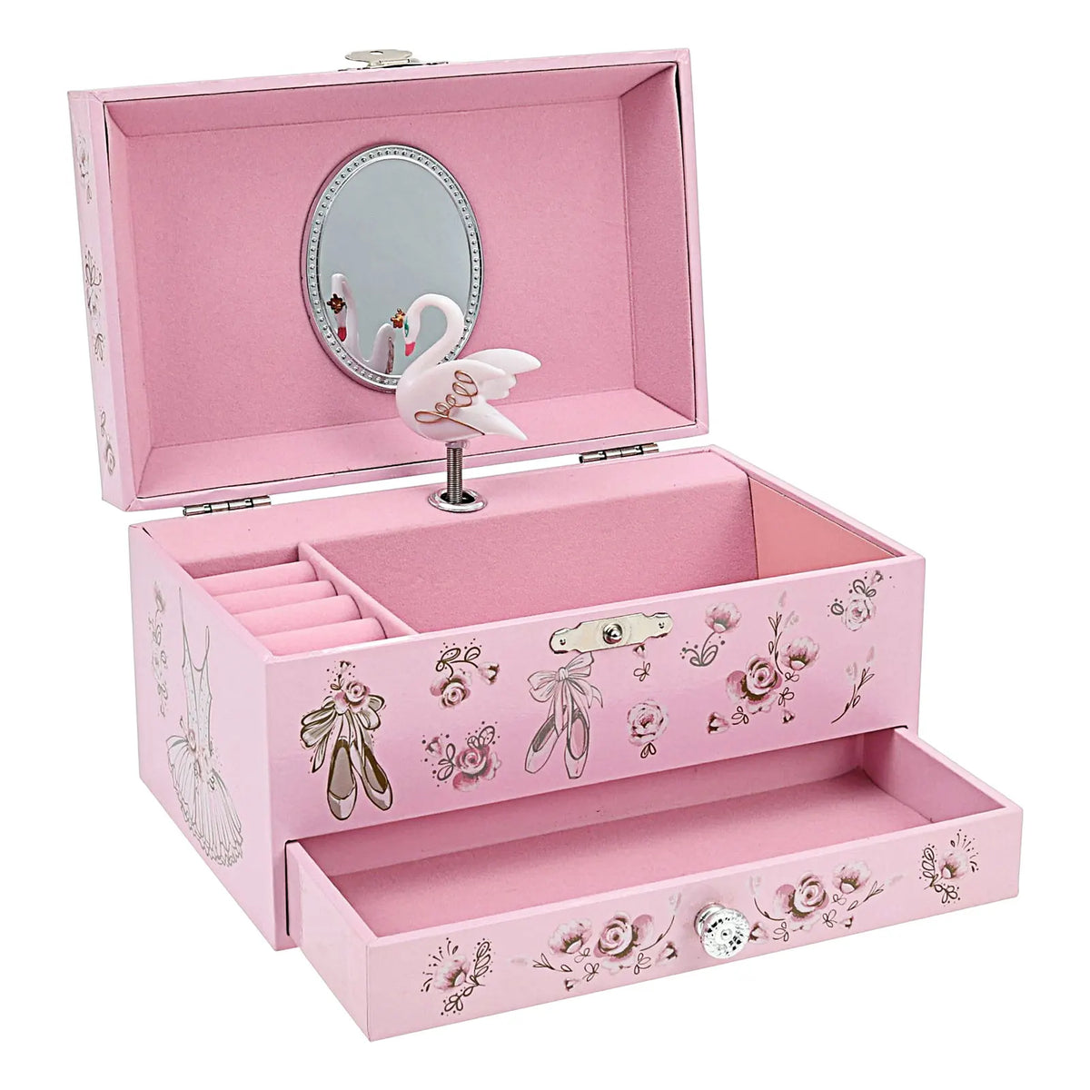 Boîte à Bijoux Musicale Ballerine Rose Étoile