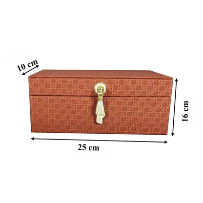 Boîte à Bijoux Plate Simili Cuir Petit Modèle