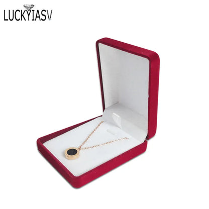 Écrin Nuptial Velours Noir – Collier