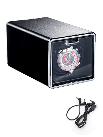 Boîte à Montre Automatique Cuir Rouge Design Fin