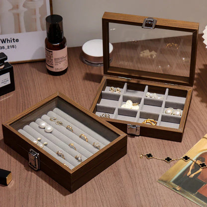 Boîte à bijoux en bois artisanal
