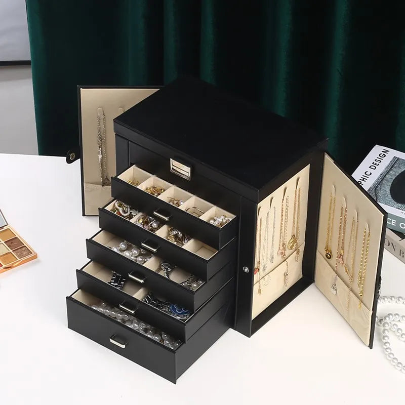 Boîte à Bijoux Style Européen 6 Niveaux – Grande Capacité