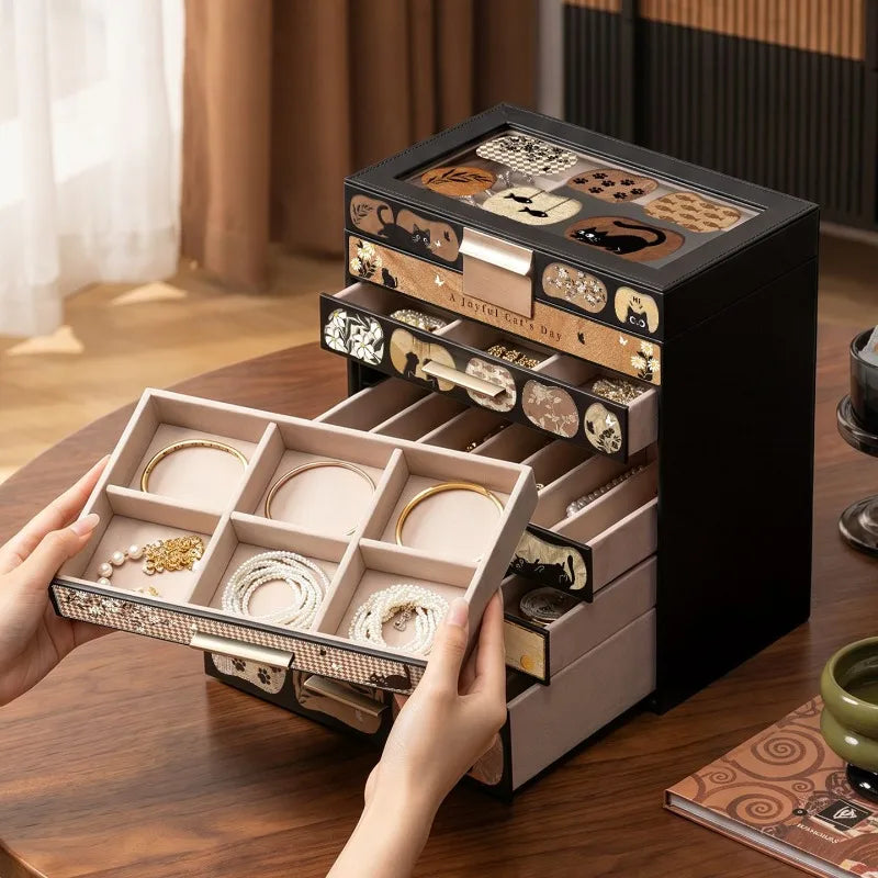 Boîte à Bijoux Tiroirs Rétro