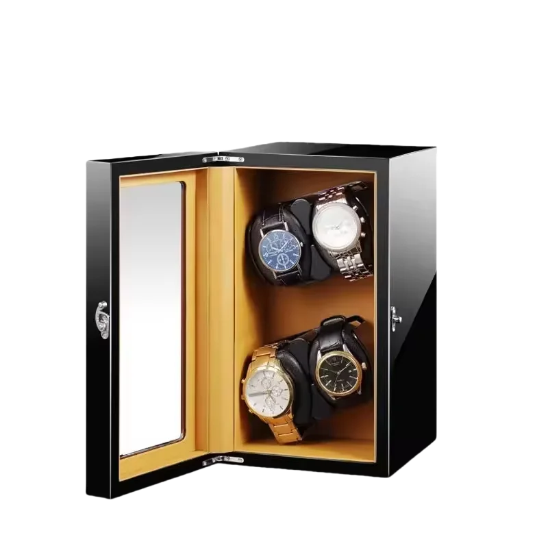 Remontoir 12 Montres Bois Noir Verrou
