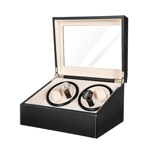 Boîte à Montre Automatique Cuir PU Noir – Format Nomade