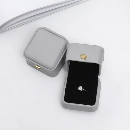 Écrin à Bague Vintage Cuir PU Rose – 1 Emplacement