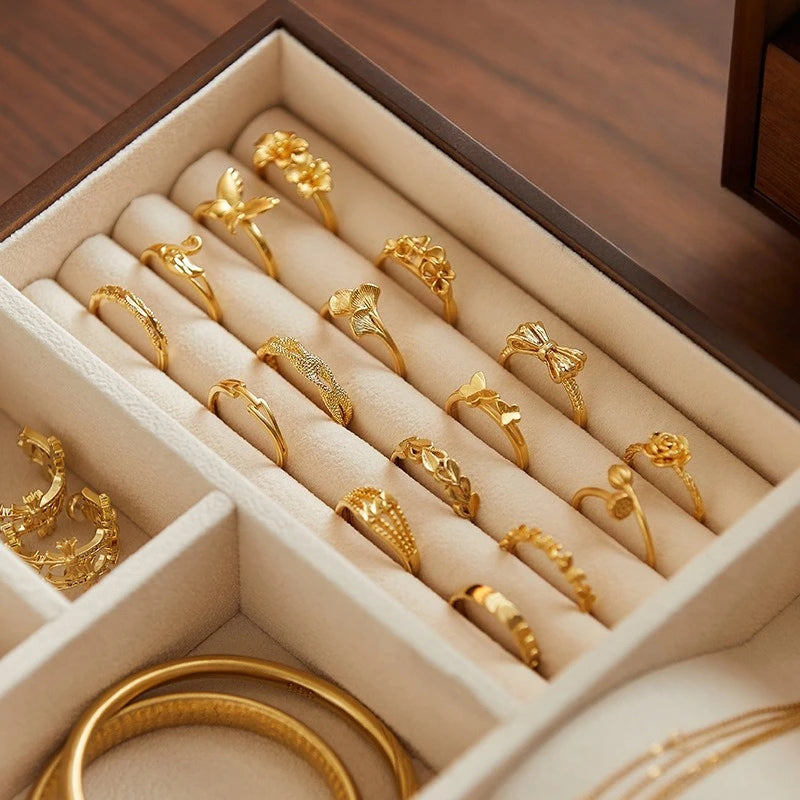 Coffret Bijoux Bois Rétro