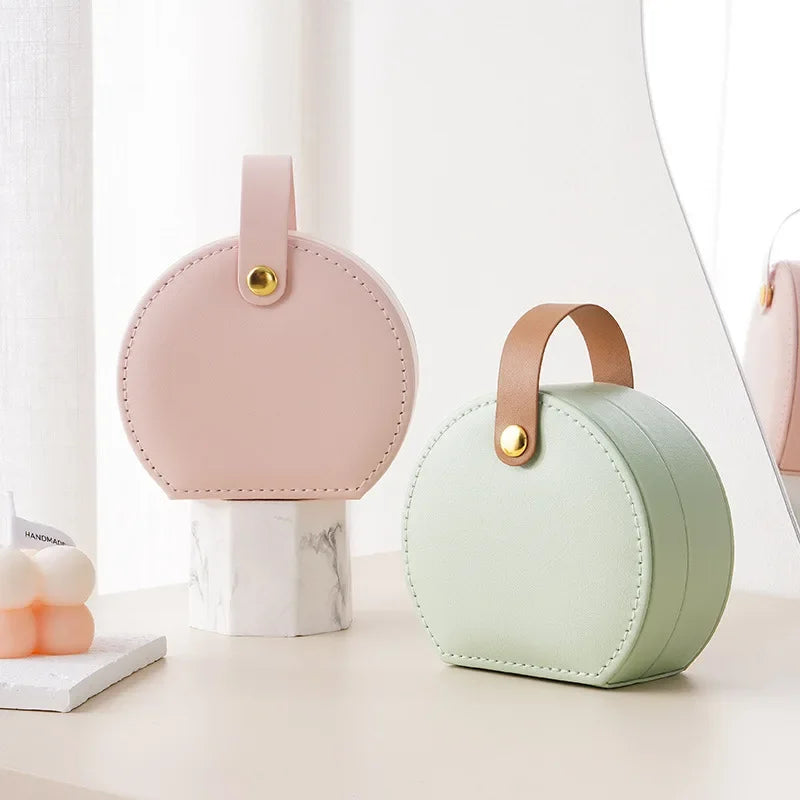 Boîte à Bijoux de Voyage Cuir Blanc – Format Pochette