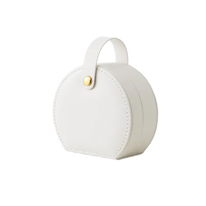 Boîte à Bijoux de Voyage Cuir Rose – Format Pochette