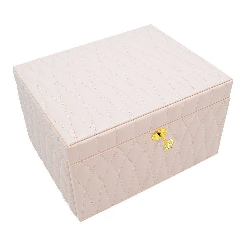 Coffret Bijoux Simili Cuir Vert Miroir