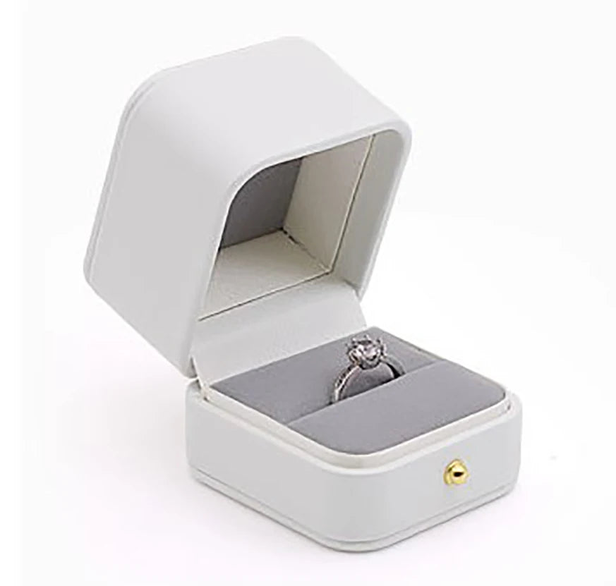 Écrin à Bague Vintage Cuir PU Rose – 1 Emplacement
