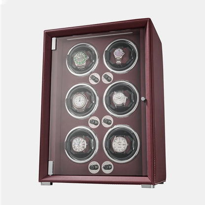 Remontoir 6 Montres Cuir Marron
