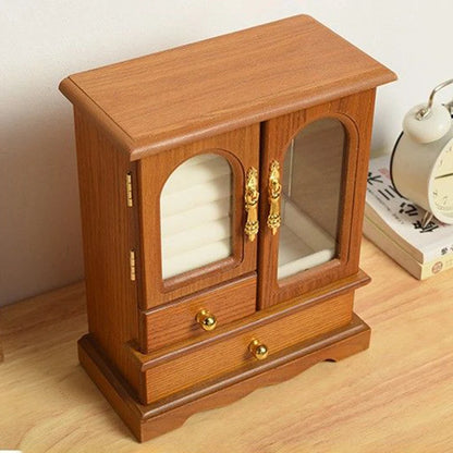 Boîte à Bijoux Armoire en Bois Rétro Luxe
