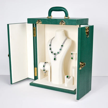 Coffret Bijoux Luxe Bois et Simili Cuir