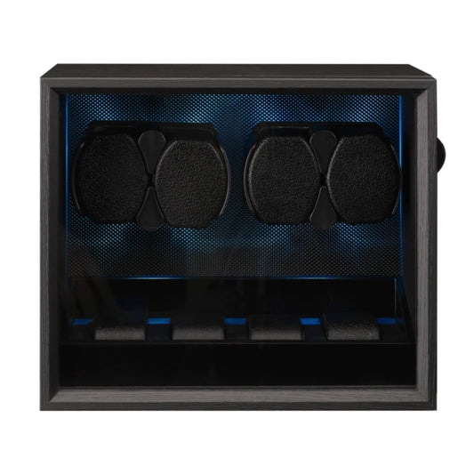 Boîte à Montre Automatique 4 Montres Bois Noir – Rétroéclairage LED
