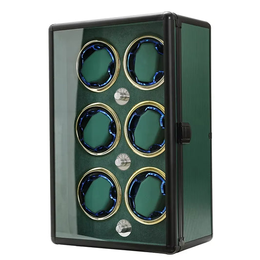 Remontoir 6 Montres Aluminium Vert