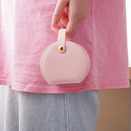 Boîte à Bijoux de Voyage Cuir Blanc – Format Pochette