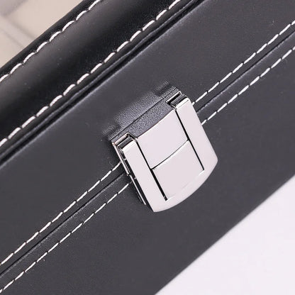 Boîte à Montres Homme Cuir PU Noir Intérieur Crème – Édition Collection