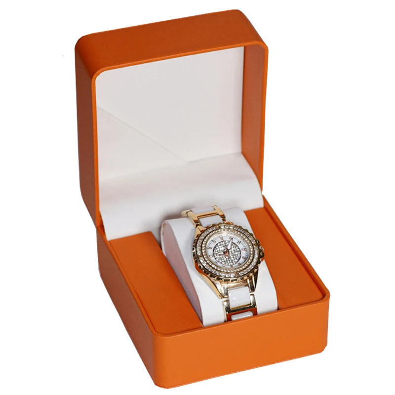 Boîte à Montre Homme 1 Montre Cuir PU Marron – Coffret Cadeau avec Coussin
