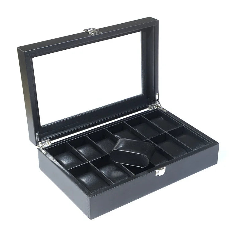 Boîte à Montre Homme 1 Montre Cuir PU Marron – Coffret Cadeau avec Coussin