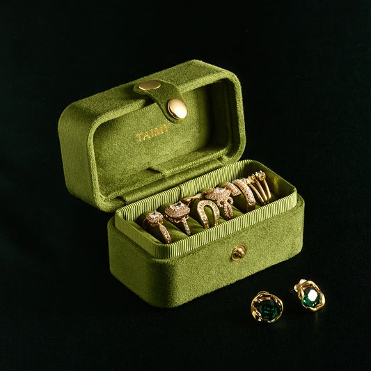 Écrin à Bague Vintage Velours Personnalisable Chic