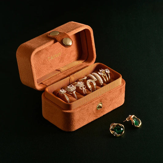 Écrin à Bague Vintage Velours Personnalisable Romantique