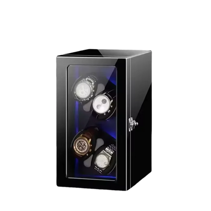 Remontoir 2 Montres Bois Noir Verrou