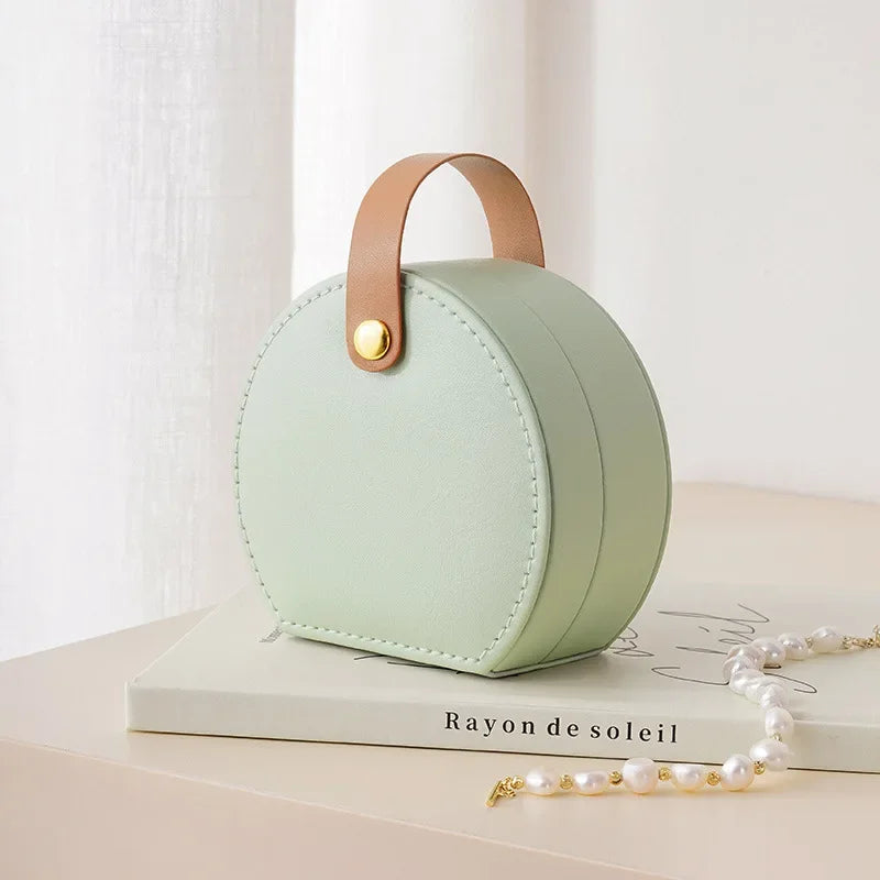 Boîte à Bijoux de Voyage Cuir Blanc – Format Pochette