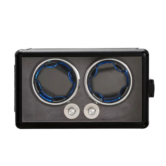 Remontoir 2 Montres Aluminium Noir