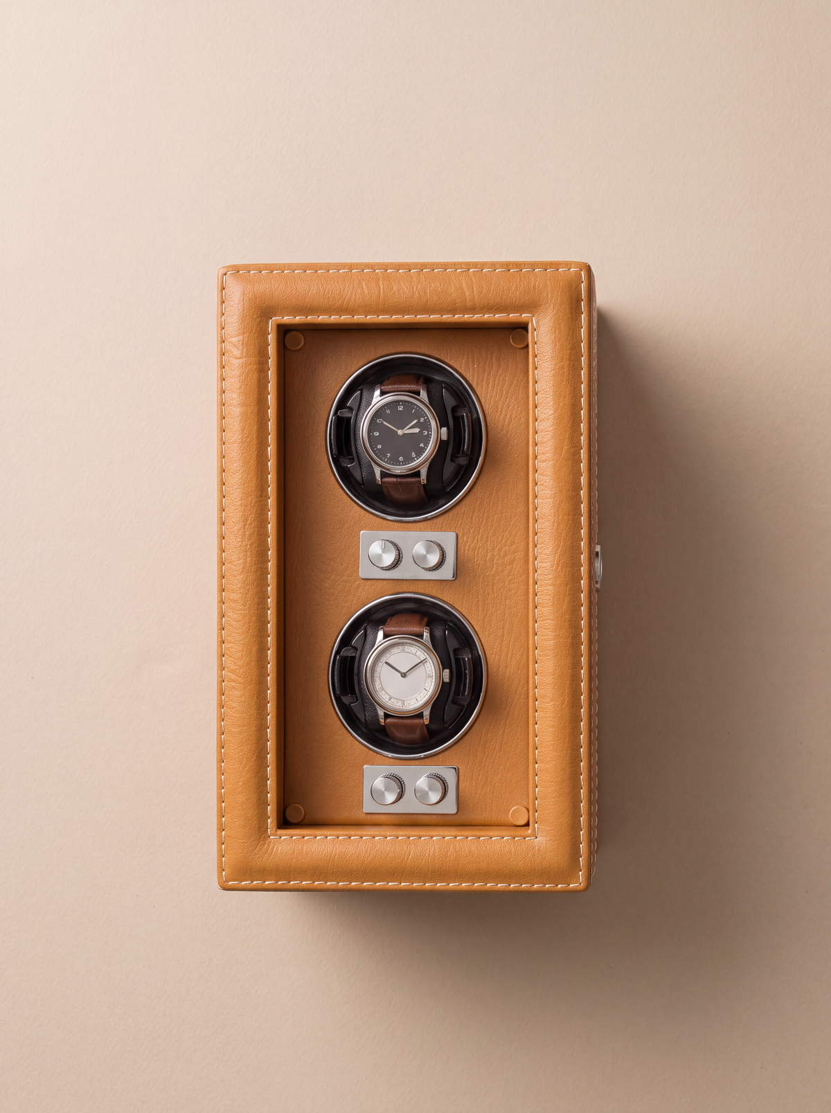Remontoir 2 Montres Cuir Verrou