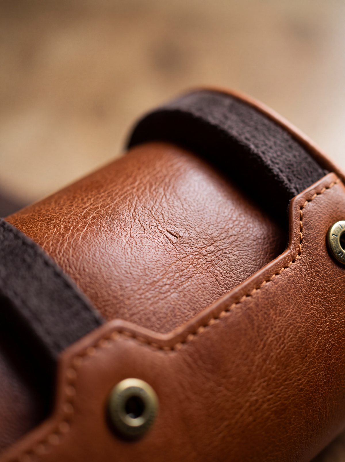 Boîte à Montre Homme 4 Compartiments Cuir PU Marron – Écrin de Voyage Compact