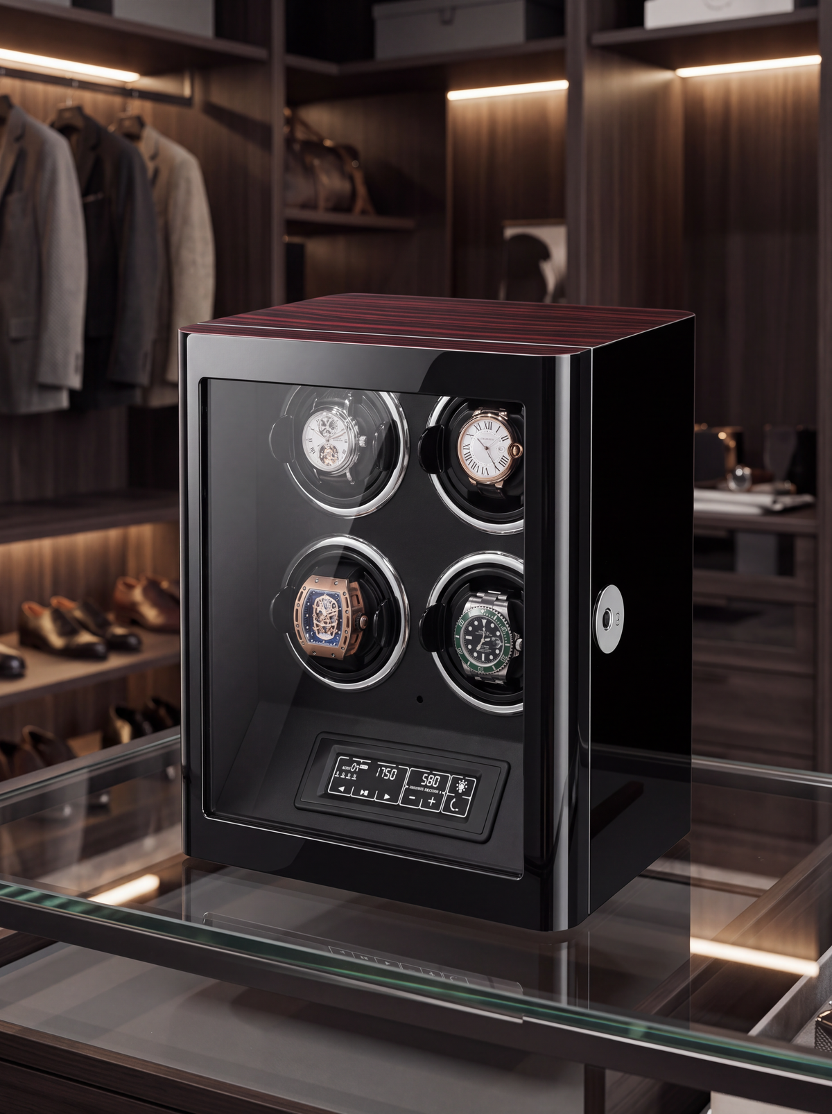 Remontoir 4 Montres Bois Empreinte