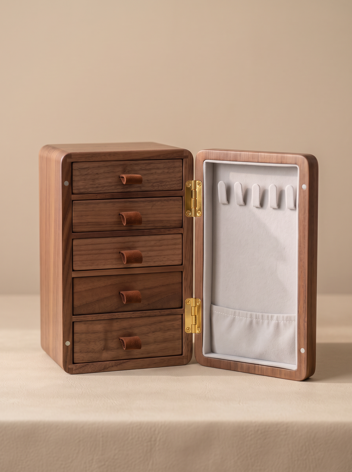 Boîte à bijoux moderne en bois