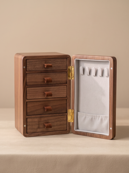 Boîte à bijoux moderne en bois