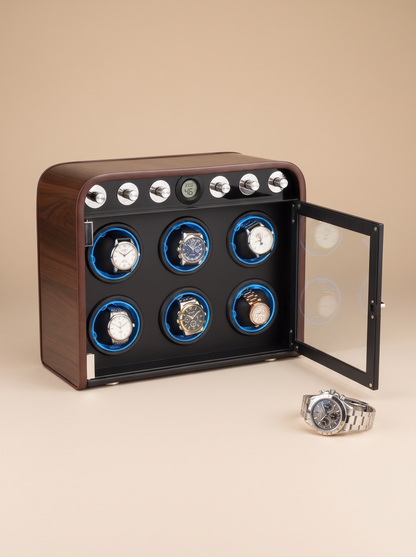 Remontoir Bois LED Bleu Silencieux
