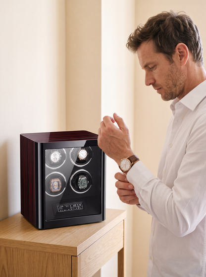 Remontoir 4 Montres Bois Empreinte