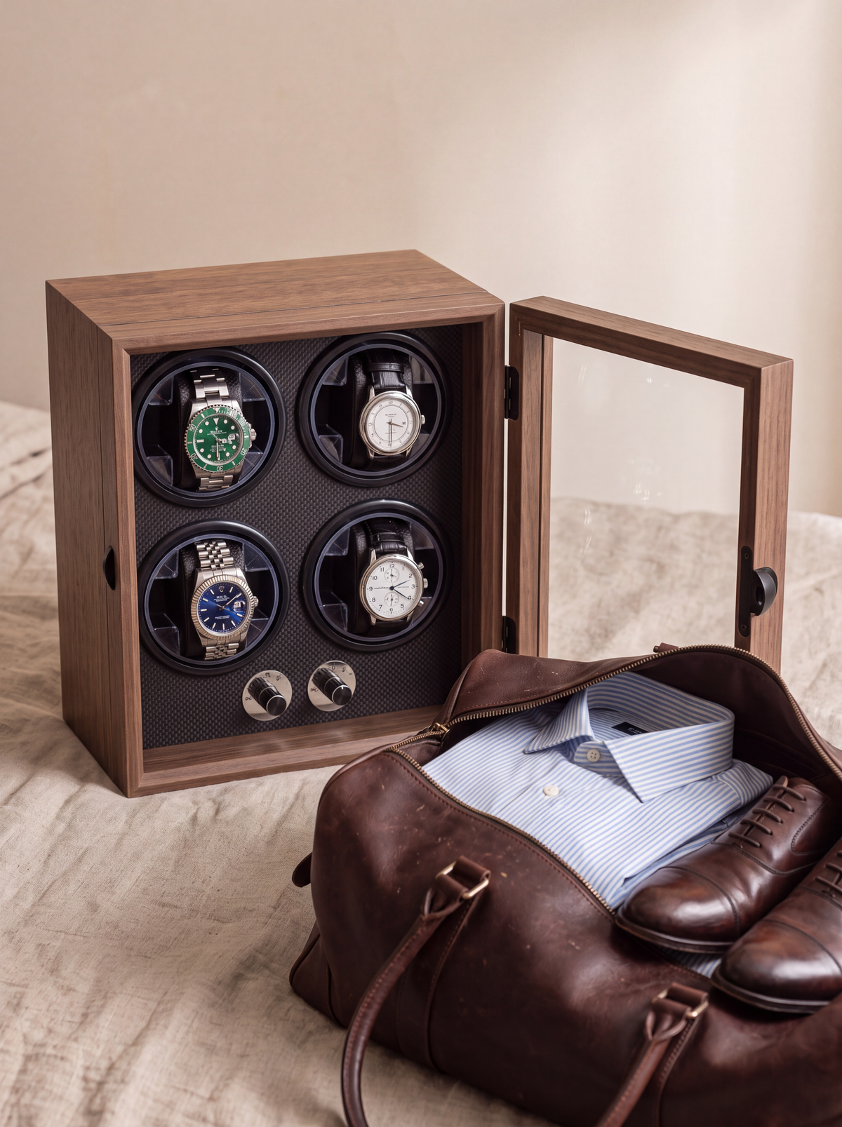 Remontoir Meuble Noyer Compact