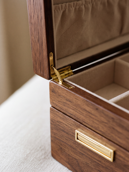 Boîte à Bijoux En Bois de Noyer