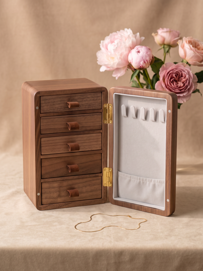 Boîte à bijoux moderne en bois