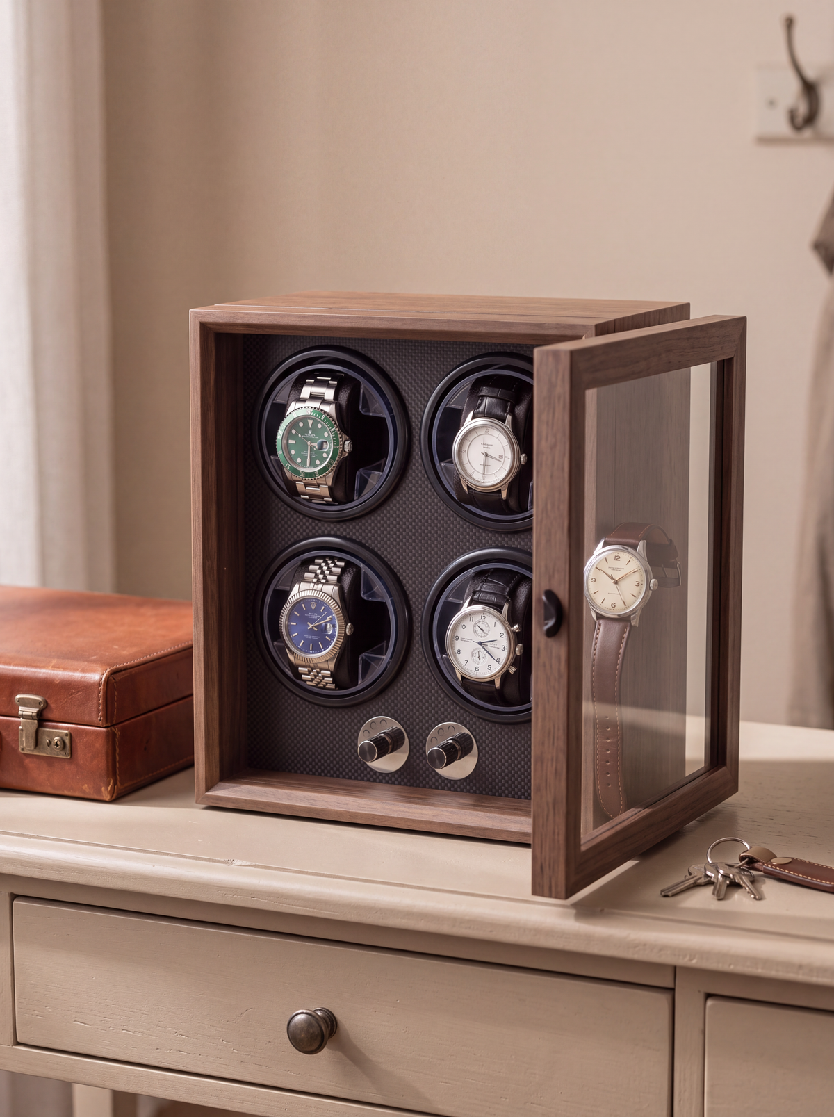 Remontoir Meuble Noyer Compact