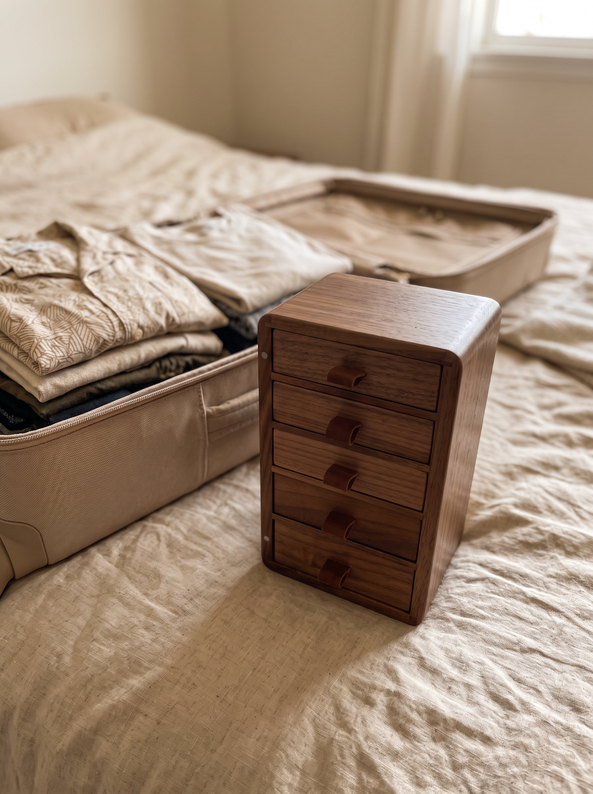 Boîte à bijoux moderne en bois
