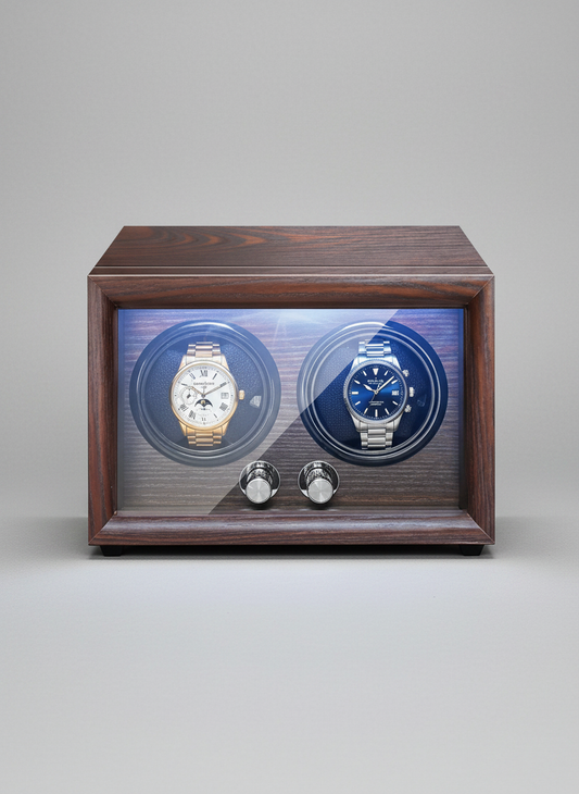 Boîte à montre automatique bois LED avec montres