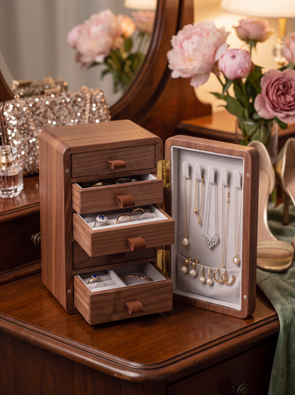 Boîte à bijoux moderne en bois