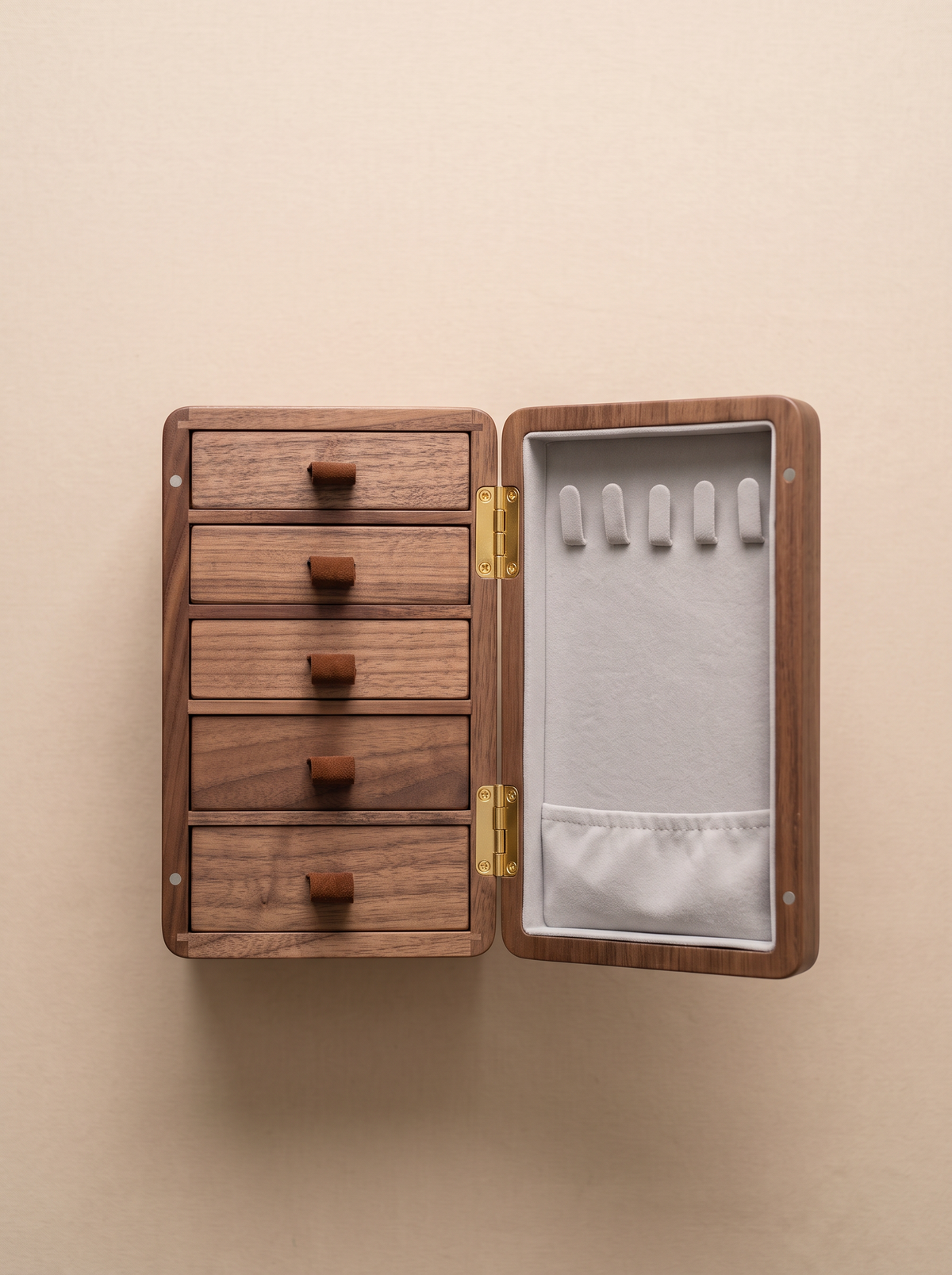 Boîte à bijoux moderne en bois