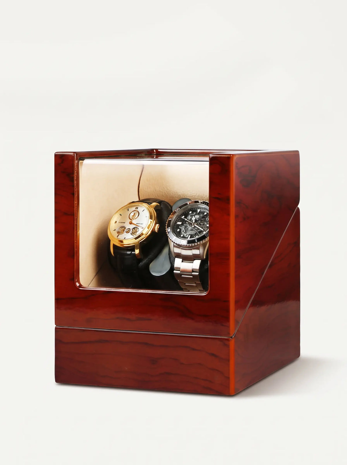 Boîte à Montre Automatique 2 Montres Compactes – Charge Facile