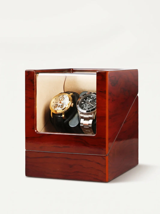 Boîte à Montre Automatique 2 Montres Compactes – Charge Facile