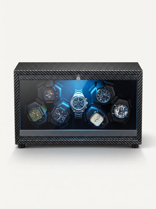 Boîte à Montre Automatique Bois Vitrée – Format Allongé