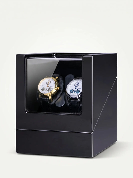 Boîte à Montre Automatique 2 Montres USB Compacte – Design Discret